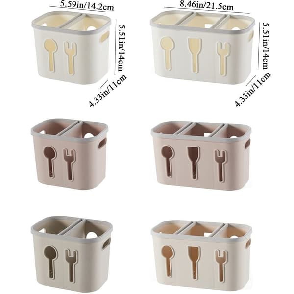 Spisepinneholder BEIGE 3 ROM Beige 3 Grids-3 Grids