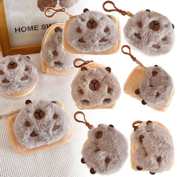 Sarjakuva Capybara Kukkaro Pehmo Animal Doll Avaimenperä 3 3 3