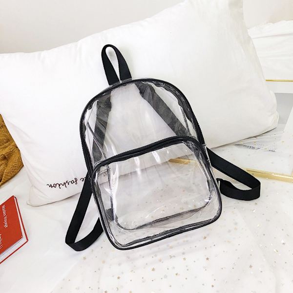 Solid transparent bärbar ryggsäck PVC klar vattentät skola