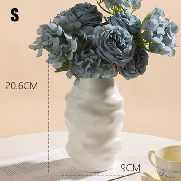Blomstervase Blomsterpotte HVIT L White L