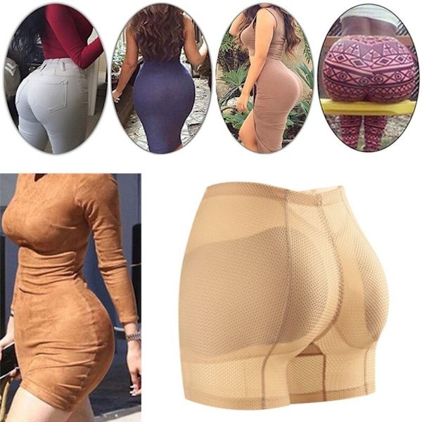 Butt Lifter Shaper Trosor Höftskydd Shapewear BEIGE M beige M