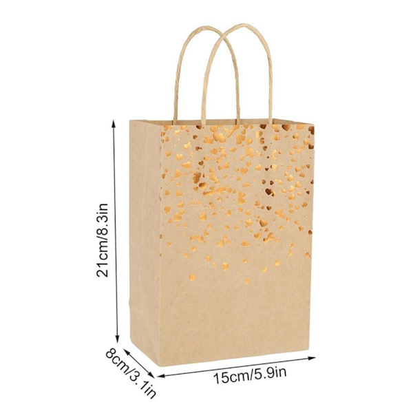 6 st Kraftpappers presentpåse Festförpackningspåsar C C C