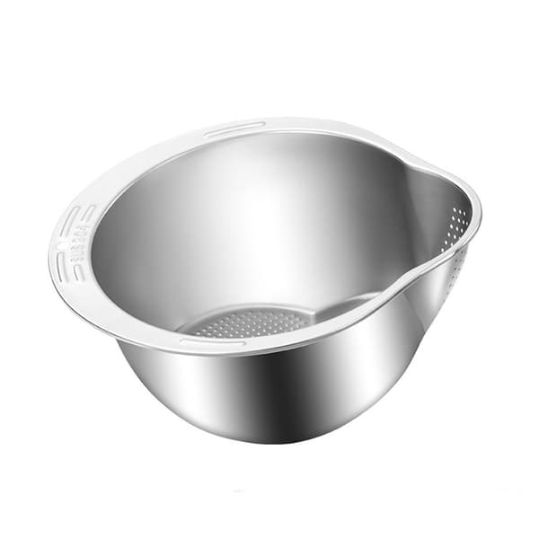 Risskyller Sieve Skål Risrenser SØLV Silver