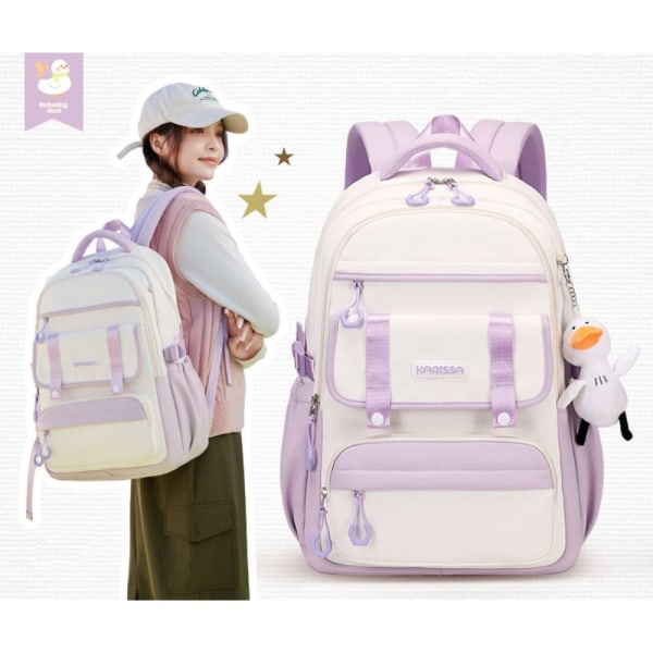 Skolryggsäck för barn Vattentät ryggsäck ROSA pink