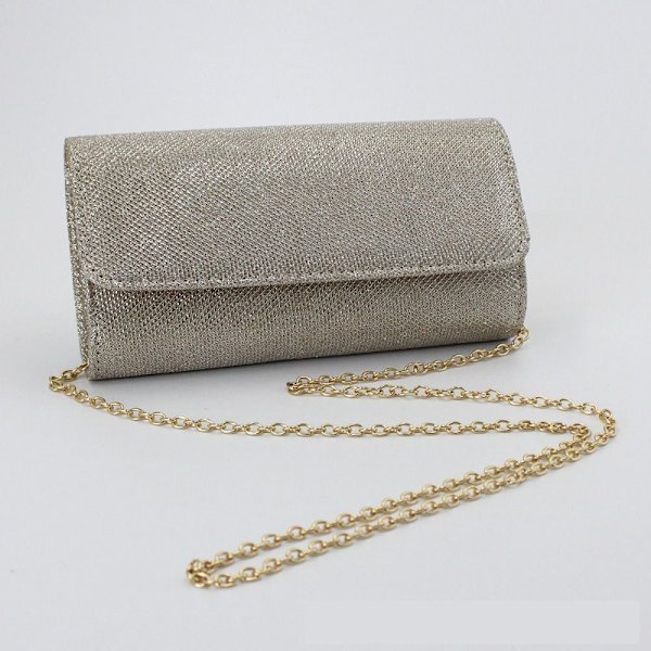 1stk Clutch Håndveske CHAMPAGNE champagne