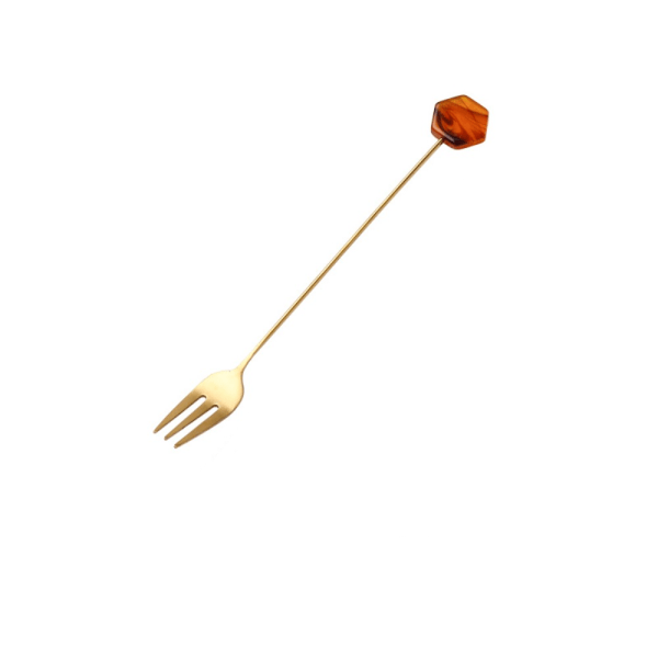 Fruktgaffel Kakegaffel RAV HEXAGONAL SEXAGONAL Amber Hexagonal-Hexagonal