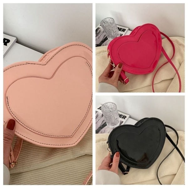 Hjärtväska Crossbody väska ROSA Pink