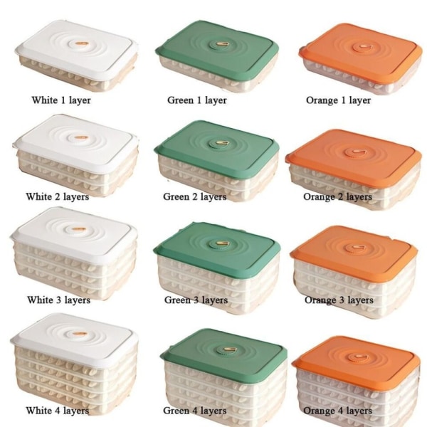 Oppbevaringsboks Dumpling Box HVIT 3 LAG 3 LAG White 3 Layers-3 Layers