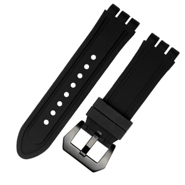 Silikone urrem med sølvspænde, gummi Silver Buckle