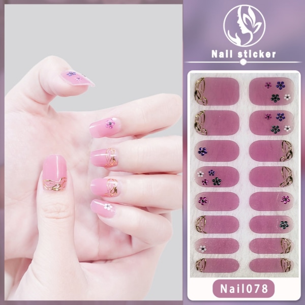 Franske negleklistremerker Nail Art Sticker 3 3 3