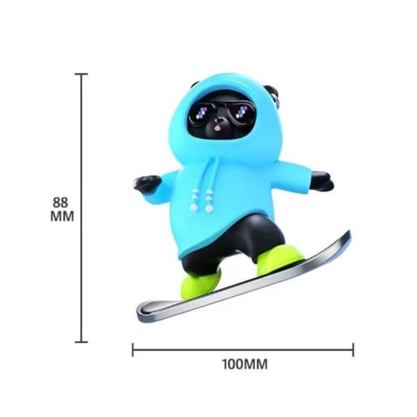 Bil Interiør Dekoration Skateboard Slide Legetøj SORT Black