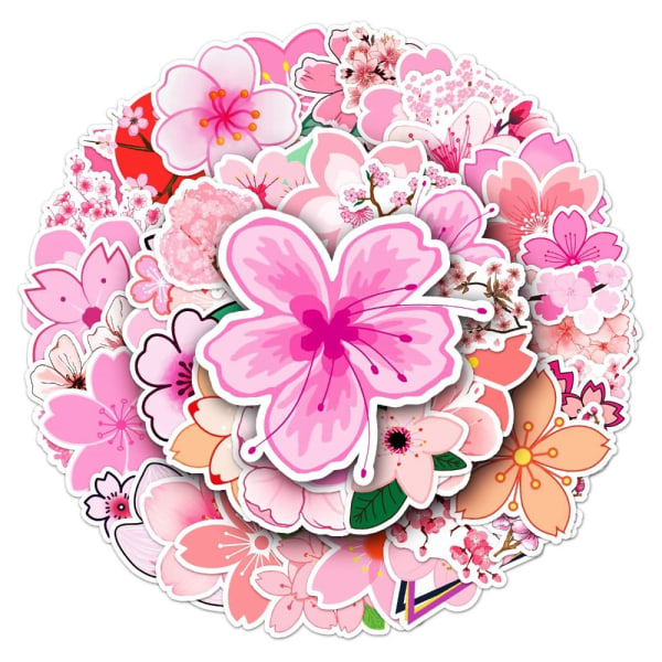 100 stk Cherry Blossom Stickers Sakura Sticker Vannflaske
