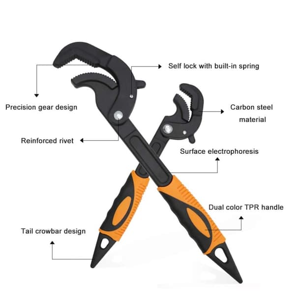 Justerbar skruenøgle Magic Wrench SÆT Set