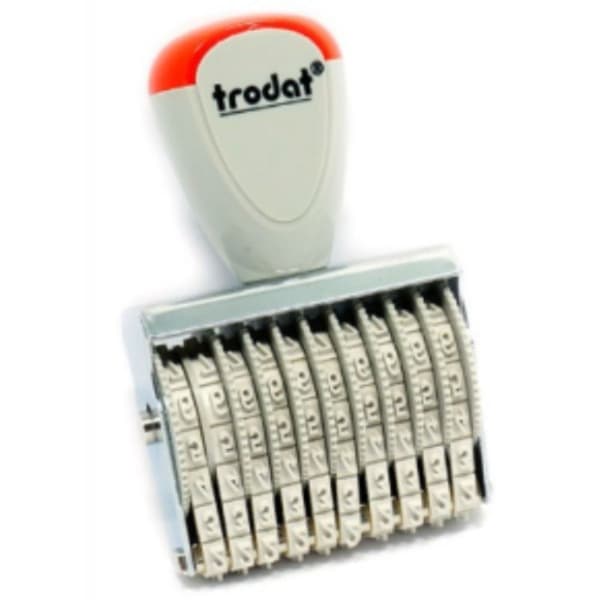 Nummerstempel Rollerstempler 7MM4 SIFFER 4 SIFFER 7mm4 digits
