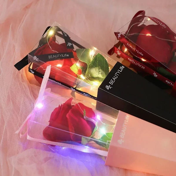 10 kpl Kirkas ikkuna Bouquet Box Kukkakimppu käärepaperi PUNAINEN Red