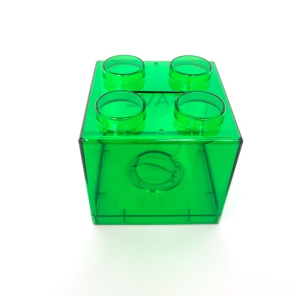 Building Block Mynt Box Pengar Spara Box GRÖN green