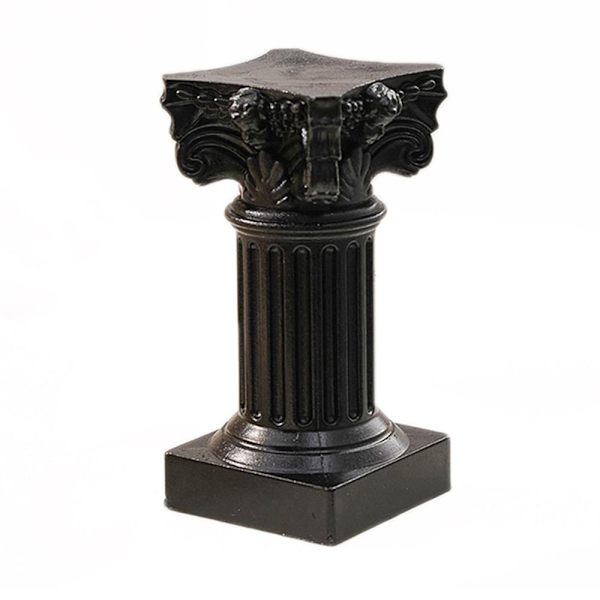 1 Stk Romersk Søjle Statue Piedestal SORT SORT black