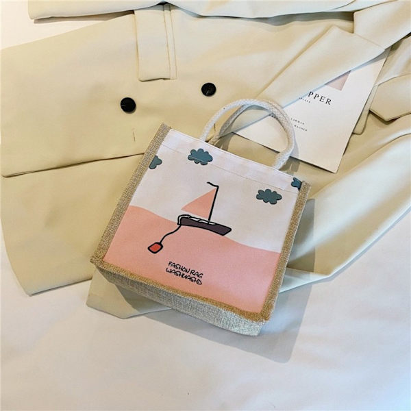 Tote Bag i Lin Allsidig Håndveske E E E