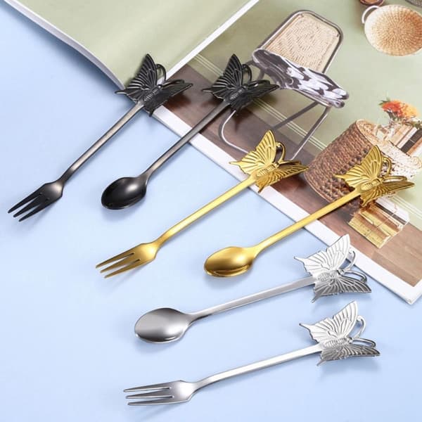 Dessert Kaffe Omrører Te Skeer SORT SKE SKE Black Spoon-Spoon