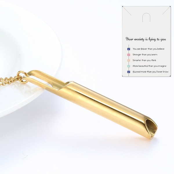 Mindful Breathing Kaulakoru Mindful Anapana Hengittävä kaulakoru Rose Gold