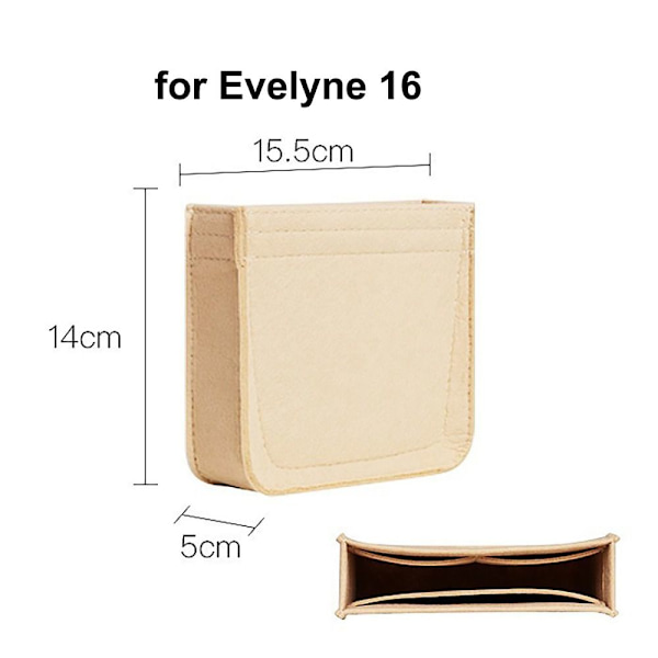 Käsilaukku Insert Laukku Kukkaro Liner Laukku EVELYNE 16 EVELYNE 16 Evelyne 16