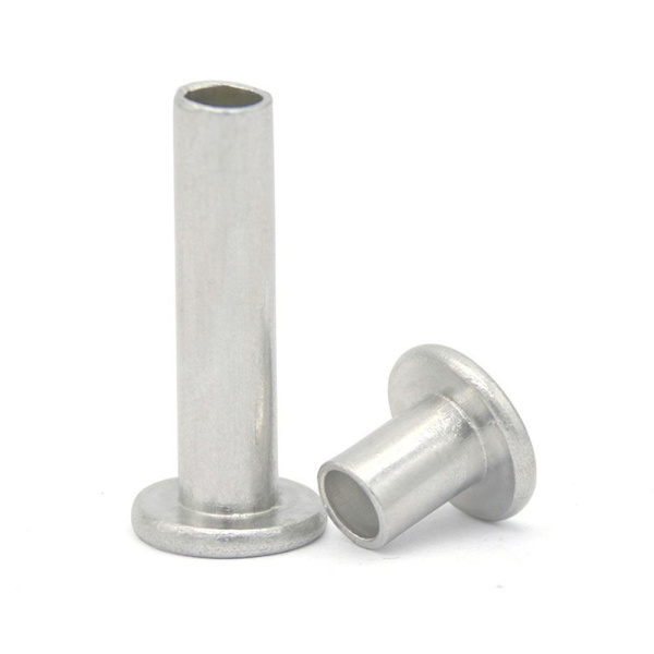 100 stk. aluminium fladt truss-hoved halv-halvrørsnitter M3 X M3 x 18mm