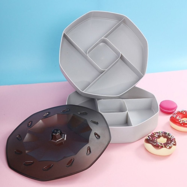 Delt Candy Box Nød Candy Tallerken GRÅ ENKELT LAG ENKELT LAG Grey Single Layer-Single Layer