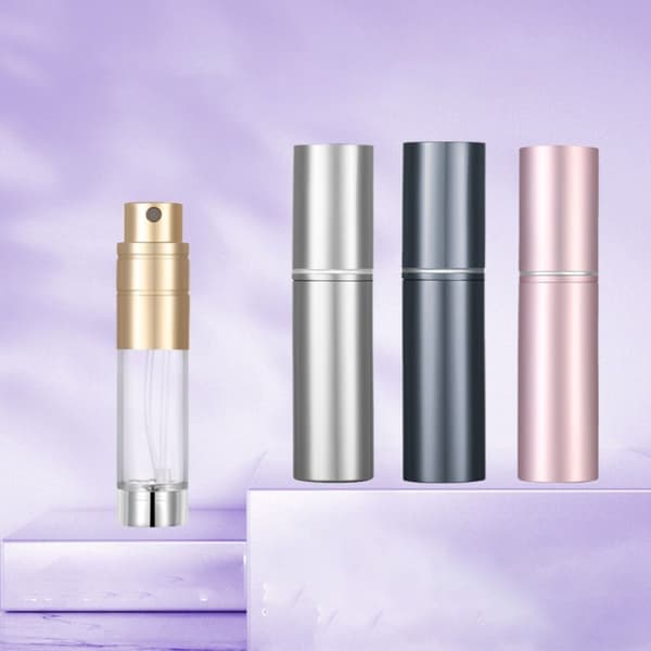 5 ml hajuvesisuihkepullo nestesäiliö HOPEA silver