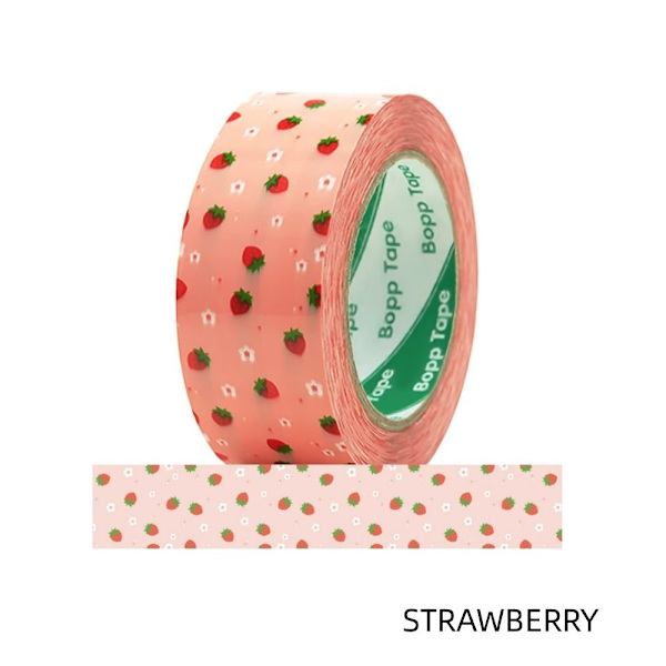 Designer söt packtejp Färgglada tryck frakttejp STRAWBERRY
