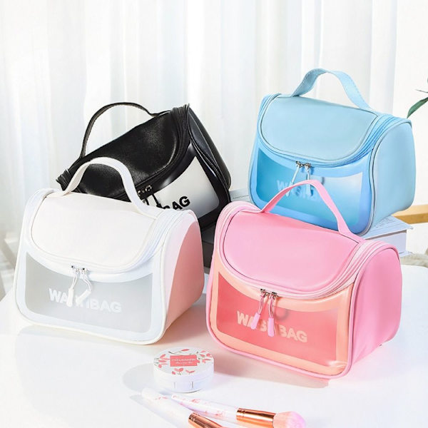 Gennemsigtig makeuptaske Rejsetaske SORT black