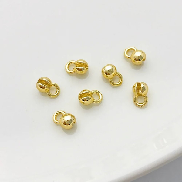 1/5 st Cord Crimp Beads Clam Shell Bead 5 STK GULD 5 STK GULD 5Pcs Gold