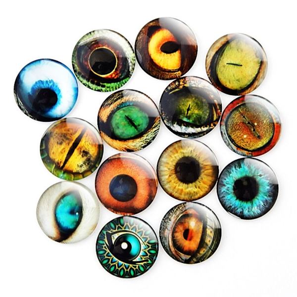 20 st/10 par Eyes Crafts Eyes Puppet Crystal Eyes 15MM-FÄRG 15mm-color random