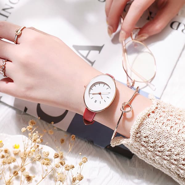 Damklocka Kvarts Armbandsur VIT white