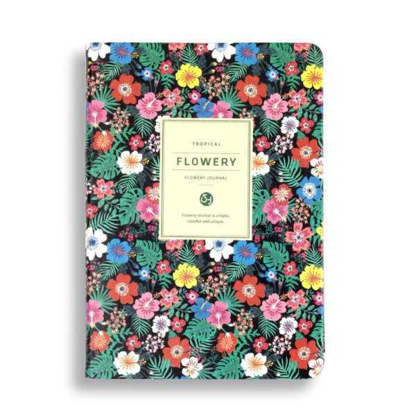 PU Leather Floral Flower Timeplan Bok Dagbok Ukentlig Planlegger A5D