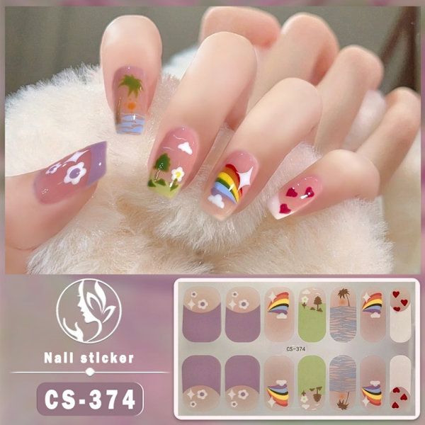 Franska Nageldekaler Nail Art Sticker 3 3 3