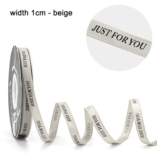 1Rullsilkesband Cake Band BREDD 1CM - BEIGE BREDD 1CM - width 1cm - beige