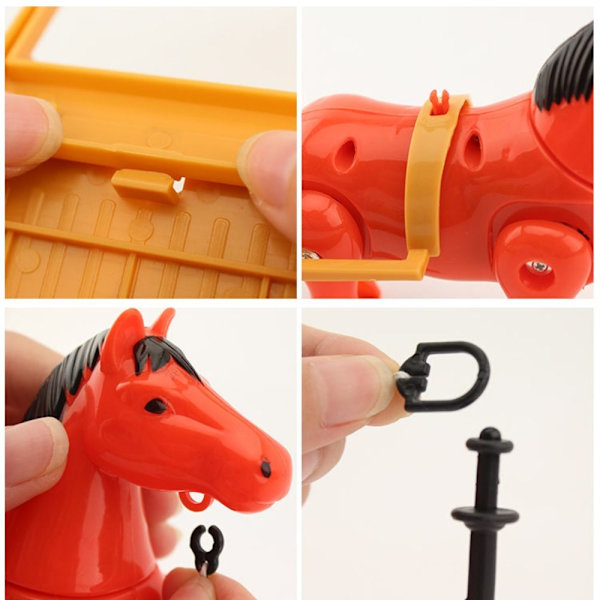 Horse Circling Legetøj Elektrisk Hest Model A-RED A-RED A-red