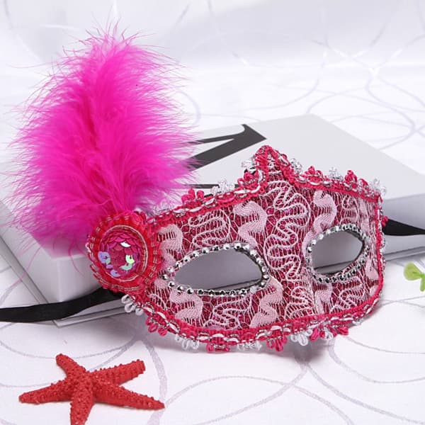 1 stk. Prinsesse Maske Maskerade Maske SORT SORT black