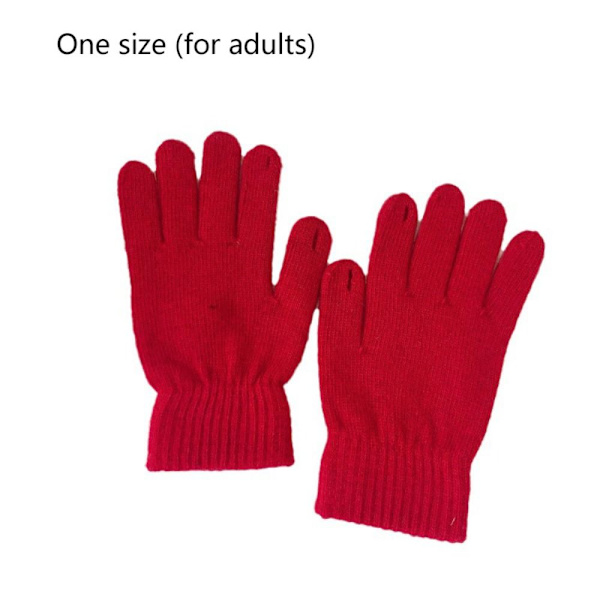 Vinterstrikkede handsker Touch Screen handsker RØD Red