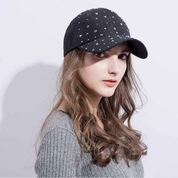 Rhinestone Baseball Caps Solhat PINK Pink