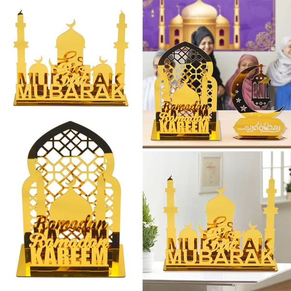EID Mubarak Bordpynt Ramadan Kareem Dekorasjon 3 3