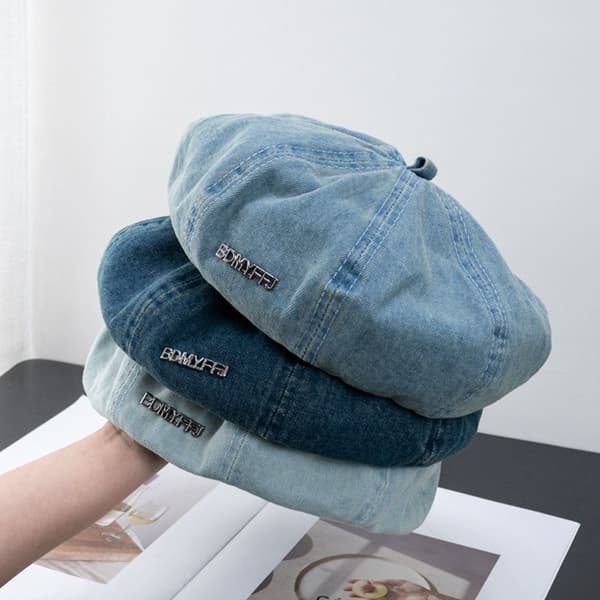 Åttekantet brev-beret cowboy-beret 2 2 2