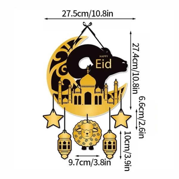 Eid Mubarak -riipus, juhla-lippu C C