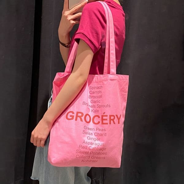 Canvas Axelväska Shoppingväskor ROSA pink