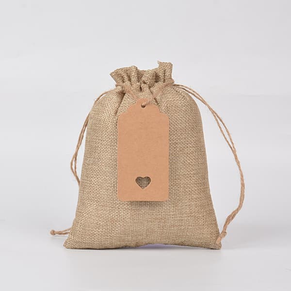 25 st Tapleap Juteväskor Jute Presentpåse 10X15CM 10x15cm