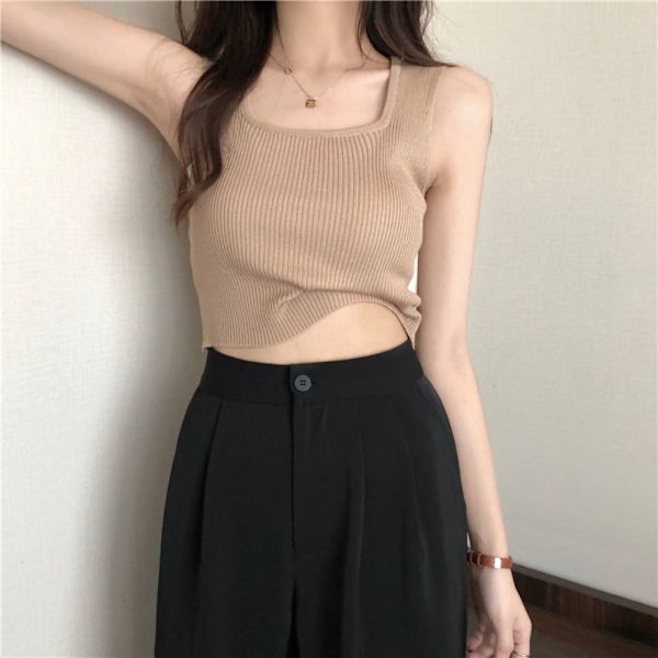 Crop Top Camisole GUL Yellow