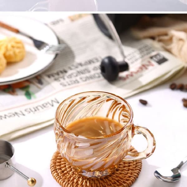 Mugg i glas för te och kaffe TRANSPARENT transparent