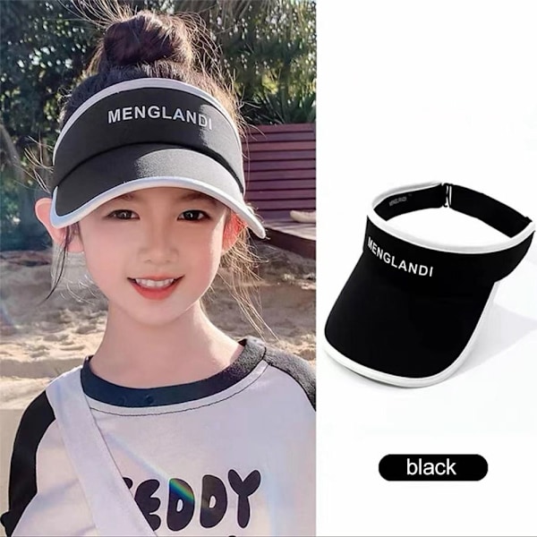 Børne solhatte Sports solhat SORT Black