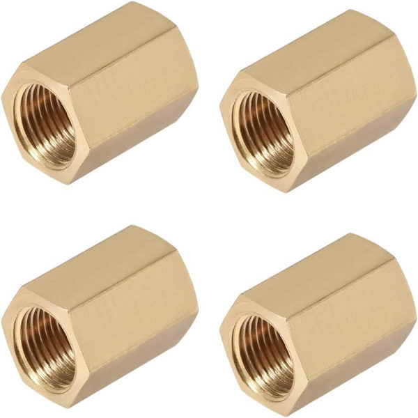 4 kpl putkiliitosliitin Hex Nipple Coupler Nipple Connector