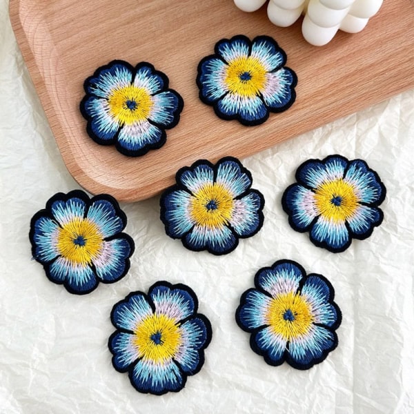 20 stk./parti Lille Flower Patch Broderi Sticker 9 9 9